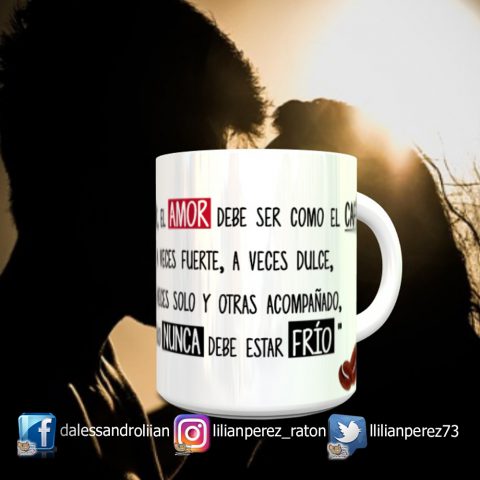 Taza San Valentin Frase Amore