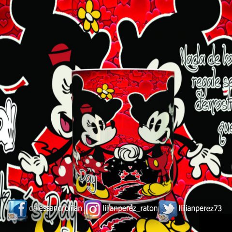 Taza Mini y Mikey Felices Disney