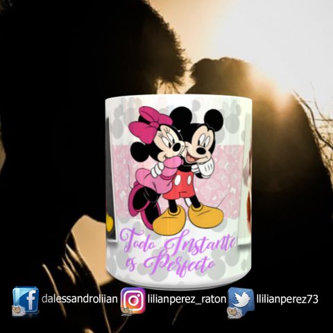 Taza Mini y mikey Enamorados Disney