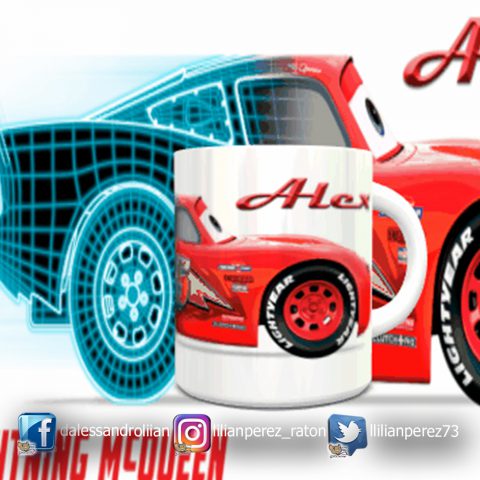 Taza Cars RX Tu Nombre Disney