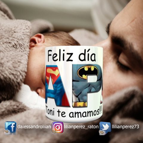 Taza Papá Mi SuperHeroes