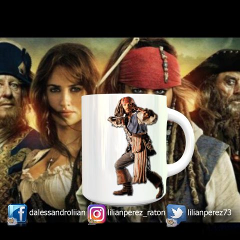 Taza Pirata Del Caribe Jack Sparrow