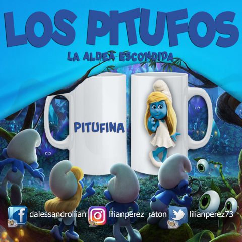 Taza Los Pitufos La Aldea Escondida